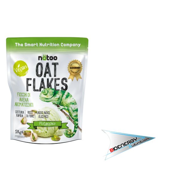 Natoo-OAT FLAKES - FIOCCHI D'AVENA (Conf. 1 kg)  1kg Pistacchio  